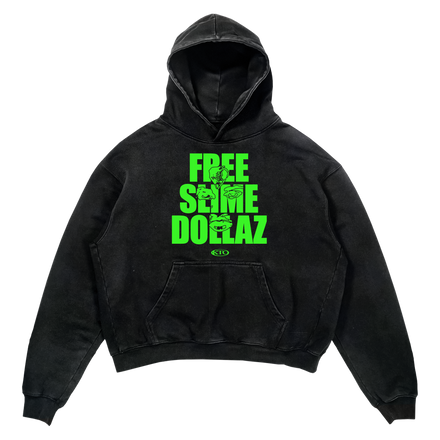 FREE SLIME DOLLAZ FACECARD LOGO PULLOVER HOODIE